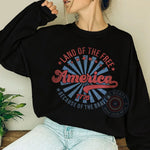 Proud American Flag Lettering T-Shirt Hoodie Sweatshirt A Unique Way to Celebrate Independence Day Grab This Patriotic Text Design on Your Choice of Top - Tee Beats