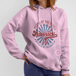 Proud American Flag Lettering T-Shirt Hoodie Sweatshirt A Unique Way to Celebrate Independence Day Grab This Patriotic Text Design on Your Choice of Top - Tee Beats