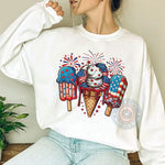 America Freedom T-Shirt Patriotic Ice Cream Sweatshirt 4th of July Hoodie