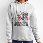 Independence Day Polka Dot T-Shirt Hoodie Sweatshirt Get Festive for the 4th of July with This Land of the Free Design Also on a Stylish Tee