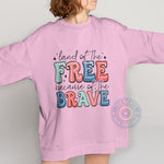 Independence Day Polka Dot T-Shirt Hoodie Sweatshirt Get Festive for the 4th of July with This Land of the Free Design Also on a Stylish Tee