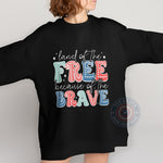 Independence Day Polka Dot T-Shirt Hoodie Sweatshirt Get Festive for the 4th of July with This Land of the Free Design Also on a Stylish Tee