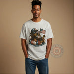 Independence Day Patriotic Beer Dog Hoodie Sweatshirt T-shirt July 4th