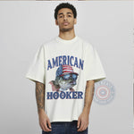 American Hooker Fish T-Shirt Hoodie Sweatshirt Show Your Pride This 4th of July with a Cool Patriotic Bass Graphic for Tee Sweat and Hood