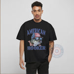 American Hooker Fish T-Shirt Hoodie Sweatshirt Show Your Pride This 4th of July with a Cool Patriotic Bass Graphic for Tee Sweat and Hood