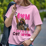 Liberty Cat Mom Mother's Day T-Shirt - Cute Mother Cat Print Sweatshirt/Hoodie Gift for Moms Ver 3