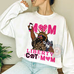 Liberty Cat Mom Mother's Day T-Shirt - Cute Mother Cat Print Sweatshirt/Hoodie Gift for Moms Ver 3