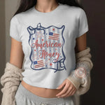 Patriotic American Honey July 4th Hoodie Sweatshirt T-shirt Independence Day Spirit