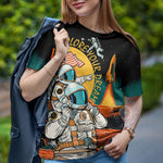 Astronaut Father's Day Hoodie – Explore Your Dream 3D Space-Themed Sweatshirt with Flag Graphic for Dad