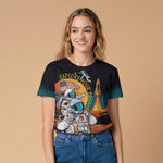 Astronaut Father's Day Hoodie – Explore Your Dream 3D Space-Themed Sweatshirt with Flag Graphic for Dad