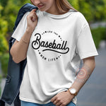 Soft Terry Baseball Mom Life T-shirt/Hoodie/Sweatshirt - Casual & Cute Mother's Day Outfit for Her.