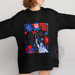 Boho Floral Independence Day T-shirt/Retro USA Sweatshirt/Patriotic Hoodie 