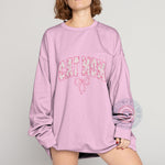 Mother's Day Cat Mom Coquette Pink Bows Soft Girl Era Hoodie/T-Shirt/Sweatshirt - Women's Crew Neck Casual Comfort Graphic Tee