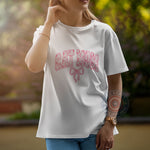 Mother's Day Cat Mom Coquette Pink Bows Soft Girl Era Hoodie/T-Shirt/Sweatshirt - Women's Crew Neck Casual Comfort Graphic Tee