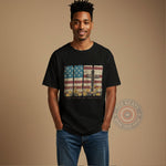 Stars Stripes & Jesus Christ - Christian Patriotic Independence Day T-shirt/Sweatshirt/Hoodie with Floral Flag