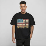 Stars Stripes & Jesus Christ - Christian Patriotic Independence Day T-shirt/Sweatshirt/Hoodie with Floral Flag