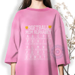 Comfort Colors Softball Mom Alphabet Mother's Day T-Shirt –  Sports Mama Sweatshirt/Hoodie– Mother’s Day Gift for Softball Mom