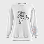 Personalized Papa Father's Day T-Shirt – Custom Dad Sweatshirt  – Custom Hand Fist Print with Names of Dad and Kids – Father's Day Gift for Grandpa or Papa