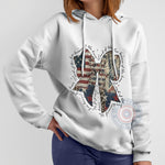 Independence Day Bow T-Shirt - Stars Stripes Leopard Graphic Hoodie Sweatshirt for Celebrating in Style