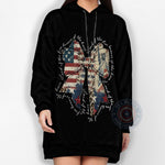 Independence Day Bow T-Shirt - Stars Stripes Leopard Graphic Hoodie Sweatshirt for Celebrating in Style