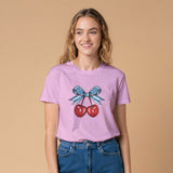Sweet Cherry Patriot Bow Hoodie Sweatshirt T-shirt 4th of July Star-Spangled Charm