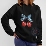 Sweet Cherry Patriot Bow Hoodie Sweatshirt T-shirt 4th of July Star-Spangled Charm