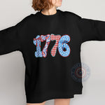 Coquette Floral 1776 Patriotic T-shirt/USA Plaid Sweatshirt/4th July Hoodie - a meaningful Independence Day gift