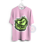 Green Brat Heart Cake with Black Beads & Bows T-shirt/Sweatshirt/Hoodie - Unique Graphic Top - Tee Beats
