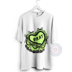 Green Brat Heart Cake with Black Beads & Bows T-shirt/Sweatshirt/Hoodie - Unique Graphic Top - Tee Beats