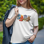 Father's Day T-Shirt/Sweatshirt Featuring Cute and Unique 'DADA' Image with Racing Car and Checkered Flag Theme - Special and Cute Hoodie Gift for Dad