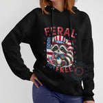 Feral But Free Raccoon USA 4th of July T-shirt/Sweatshirt/Hoodie - a meaningful Independence Day gift