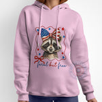 Feral But Free Raccoon - Funny Independence Day T-shirt/Patriotic Sweatshirt/Hoodie