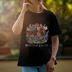 Vibrant Floral Patriot 4th of July Floral Hoodie Sweatshirt for Independence Day Celebration