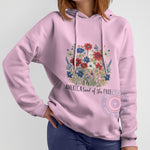 Vibrant Floral Patriot 4th of July Floral Hoodie Sweatshirt for Independence Day Celebration
