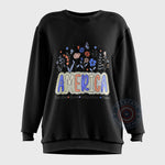 Unique Floral Retro American 4th of July T-Shirt, Sweatshirt & Hoodie