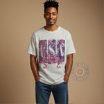 Floral USA Patriotic T-shirt/Coquette Bow Sweatshirt/Independence Day Hoodie