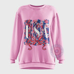Floral USA Patriotic T-shirt/Coquette Bow Sweatshirt/Independence Day Hoodie