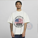Patriotic USA Flag Land of the Free Because of the Brave T-Shirt Sweatshirt Hoodie