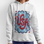 Minimalist Patriotic Lettering T-Shirt Hoodie Sweatshirt – 4th of July Independence Day Celebration Gift