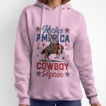 Independence Day Cowboy Make America Again Hoodie T-Shirt Sweatshirt Hoodie