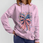 Cute Patriotic Bow Independence Day T-Shirt Hoodie Sweatshirt – 4th of July Fireworks Design Independence Day Gift