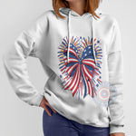 Cute Patriotic Bow Independence Day T-Shirt Hoodie Sweatshirt – 4th of July Fireworks Design Independence Day Gift