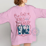 Empowering Women's Rights Hoodie Sweatshirt T-shirt Girls Will Be Girls Bows