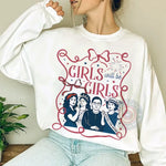 Empowering Women's Rights Hoodie Sweatshirt T-shirt Girls Will Be Girls Bows