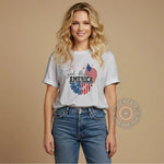 God Bless America Flag Sunflower Independence Day T-Shirt Sweatshirt Hoodie