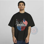 God Bless America Flag Sunflower Independence Day T-Shirt Sweatshirt Hoodie