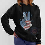 Patriotic Independence Day T-Shirt - Groovy USA Flag Print with Stars for Peace and Freedom