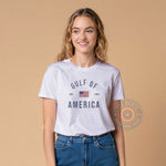 Minimalist Patriotic T-Shirt For Independence Day – Gulf of America Graphic Sweatshirt/Hoodie with Flag Print for July 4th