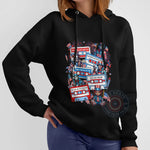 Patriotic Mix Tape Hoodie Sweatshirt T-shirt Horror America Design