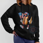 Hot Dog USA Funny Independence Day T-shirt/Sweatshirt/Hoodie with American Flag